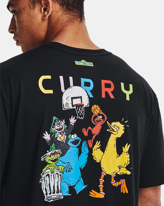 Men's Curry Sesame Street Graphic T-Shirt, Black, pdpMainDesktop image number 3